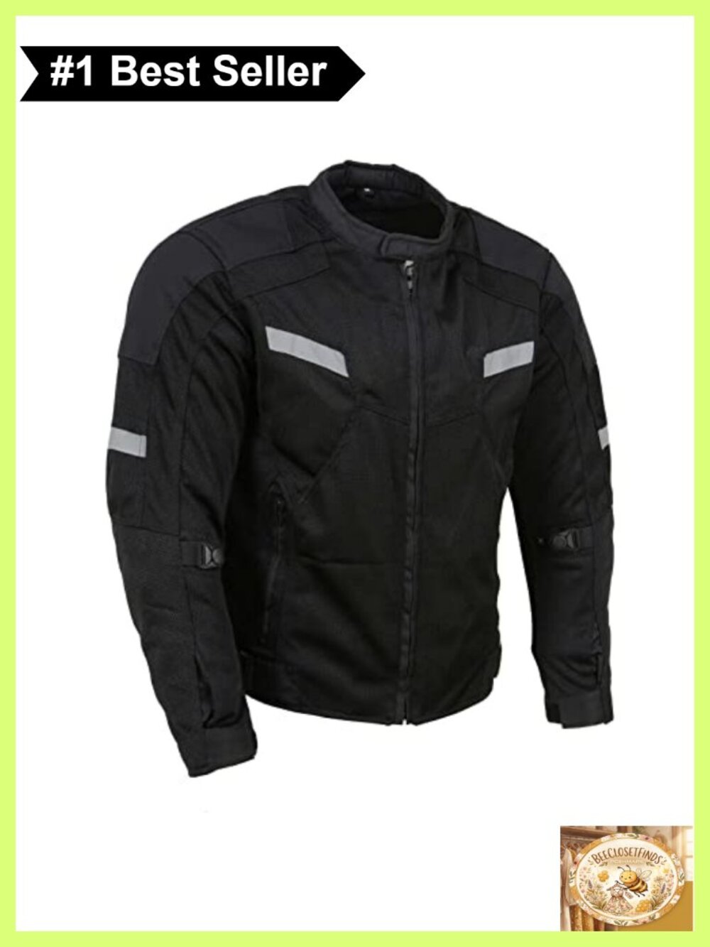 Milwaukee Leather Men's Mesh Racing Jacket CE Armor Vented All-Season Moto